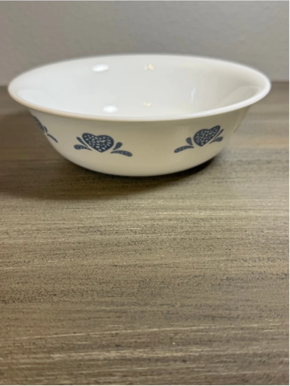 1 Corelle Corning Soup/Cereal Bowl Blue Hearts 6.25” VINTAGE Cottagecore rustic